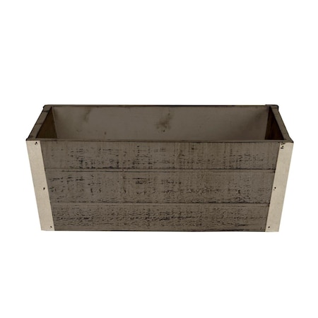 Wald Imports 8134-D6-WW 13.5 in. Distressed Wood Planter 8134/D6/WW